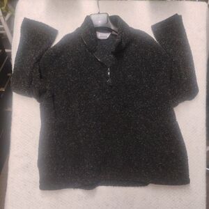 Premier International Women’s Large Black 1/4 Zip Fleece Pullover Sweater Jacket